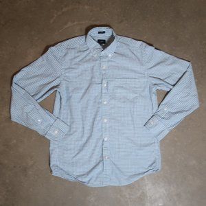 J Crew. Men's Medium. Slim Fit. Casual Button-Down. Navy / Baby Blue.